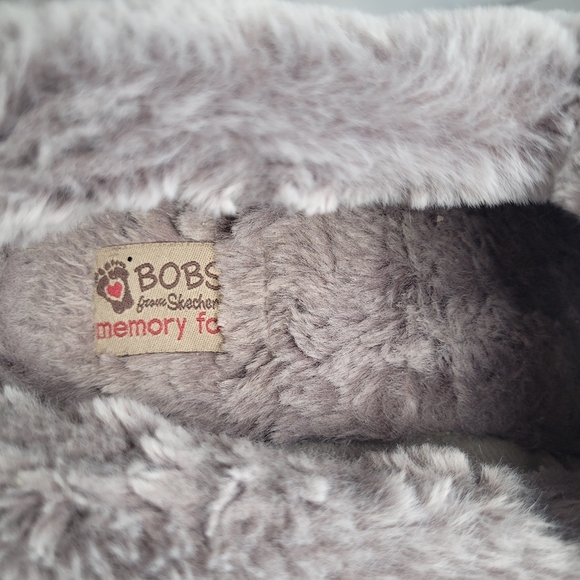 Bobs By Skechers Too Cozy Snuggle Cat Print Slippers Hard Bottom Faux Fur 9.5 - Picture 7 of 9